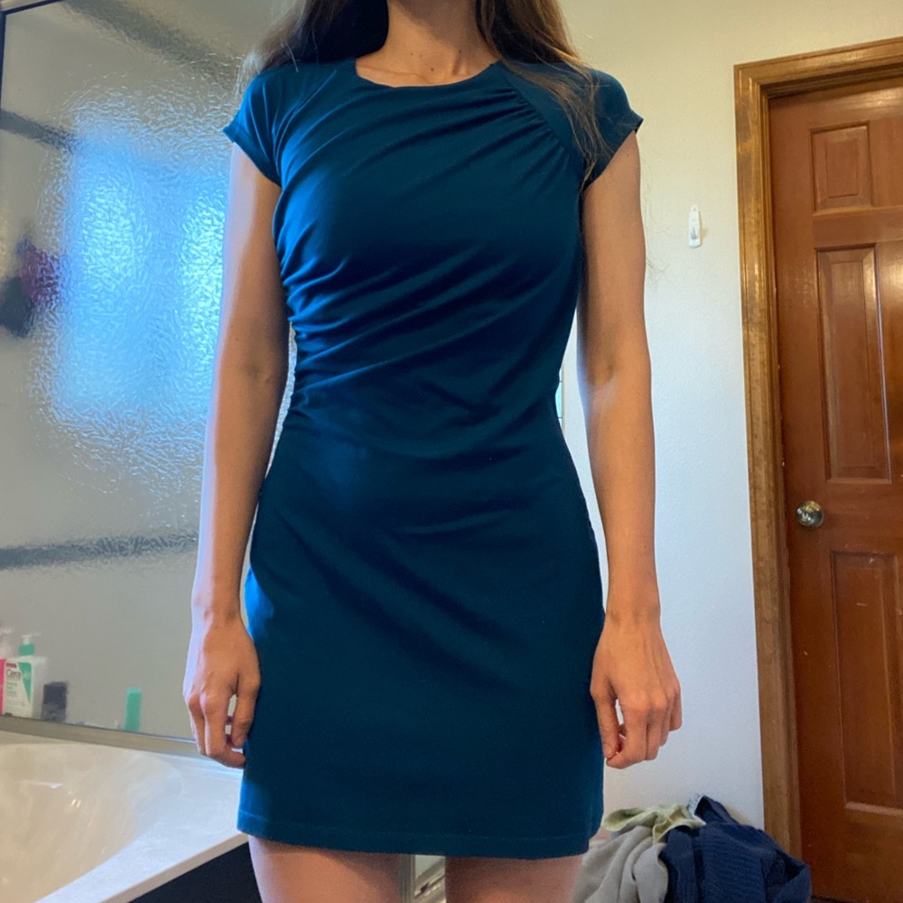 Blue midi dress